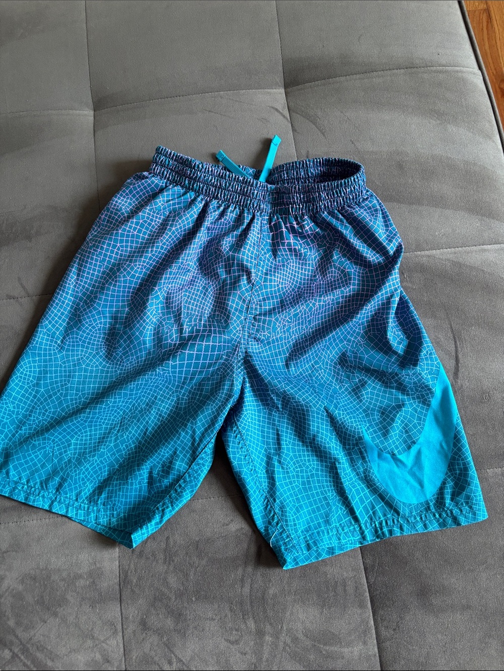 Nike Boys Swim Trunks Blue Swoosh Swim Shorts Size 6